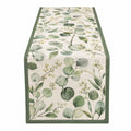 Camino de Mesa Eucalipto Verde Decorativo 180x35cm