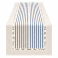 Camino de Mesa Rayado Azul y Beige 180x33cm