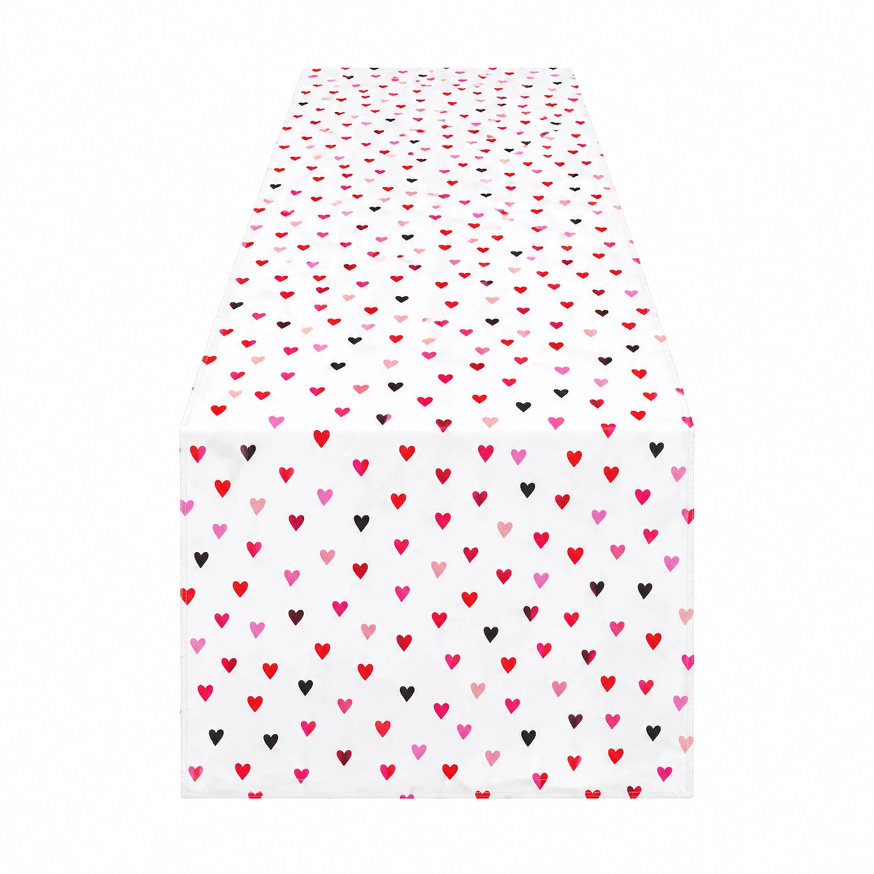 Camino de mesa con corazones multicolor 180x40cm