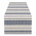 Camino de Mesa Geométrico Azul y Beige 180x35cm