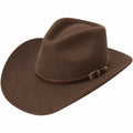 Sombrero Vaquero de Fieltro Marrón con Cinta Ajustable Unisex