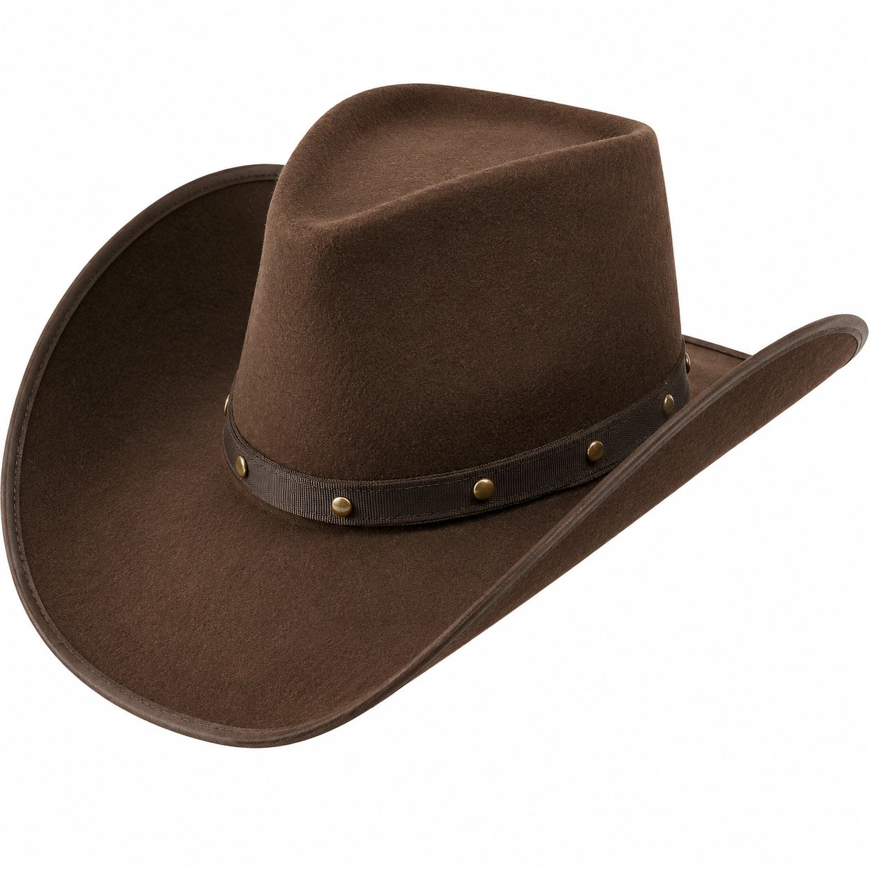 Sombrero Vaquero Clásico Marrón con Detalles en Cinta