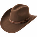 Sombrero Vaquero Clásico Marrón con Banda Decorativa