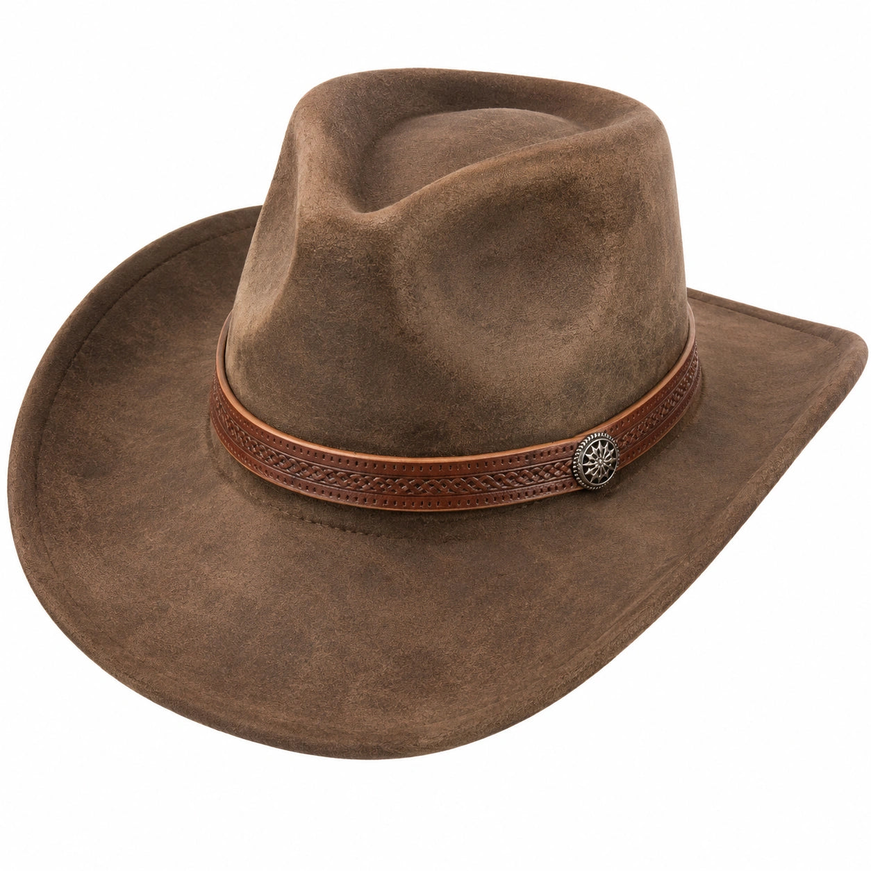 Sombrero de Cowboy Marrón con Cinta Decorativa