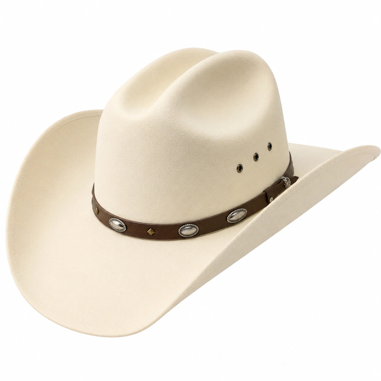 Sombrero Vaquero Beige con Cinta Decorativa
