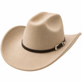 Sombrero vaquero beige con cinta decorativa