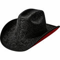 Sombrero Vaquero Estampado Negro y Rojo