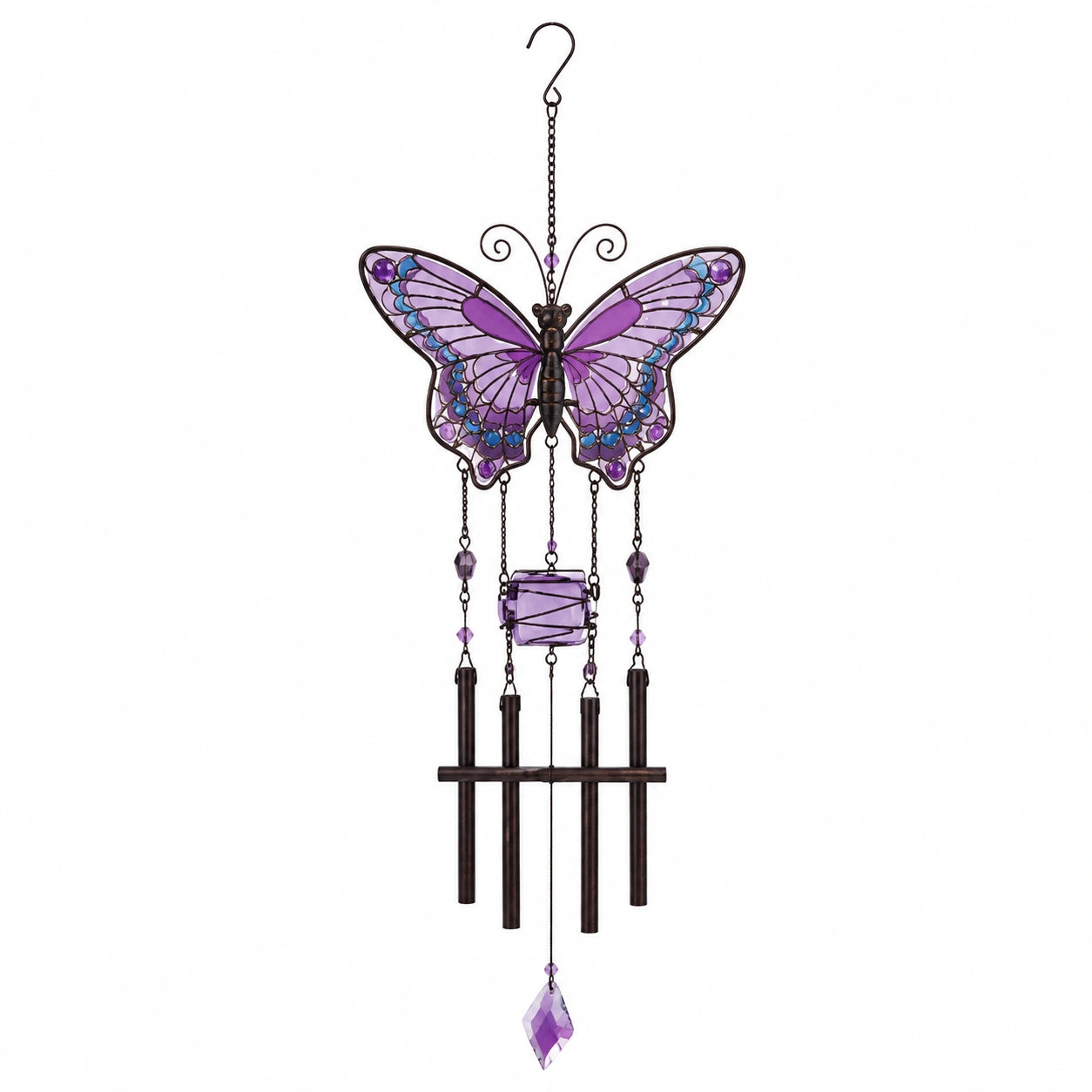 Campanilla de Viento Mariposa Morada