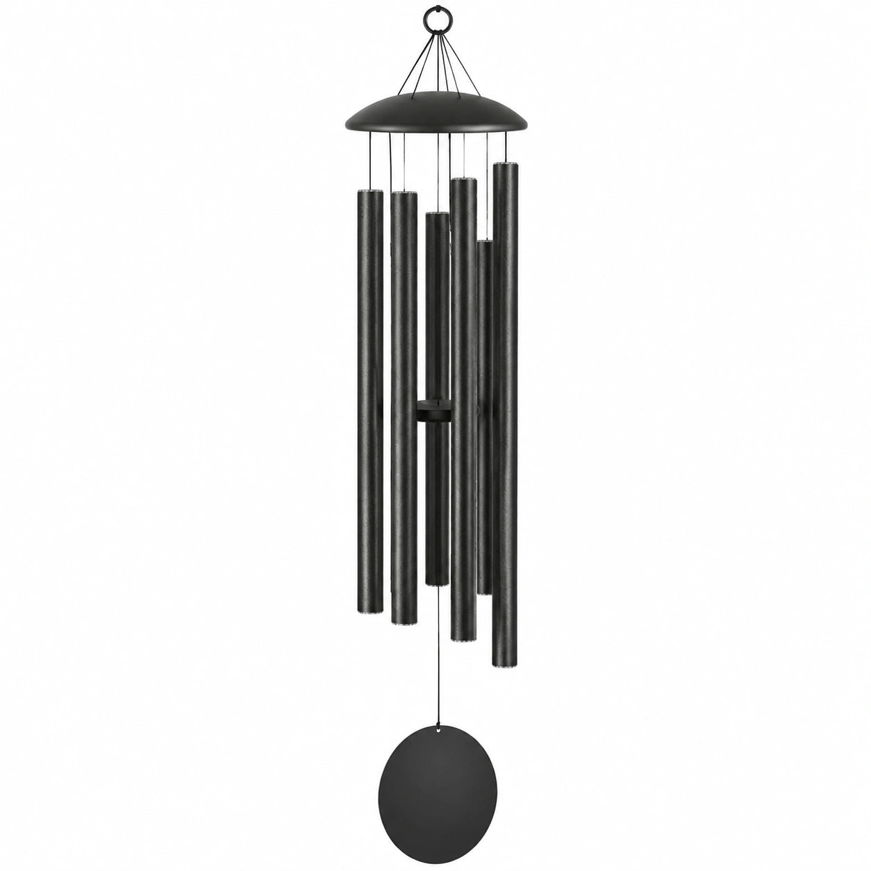 Campana de viento grande para exterior de 100 cm en negro