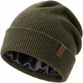 Gorro de Punto Beanie Forro Polar Verde Oliva
