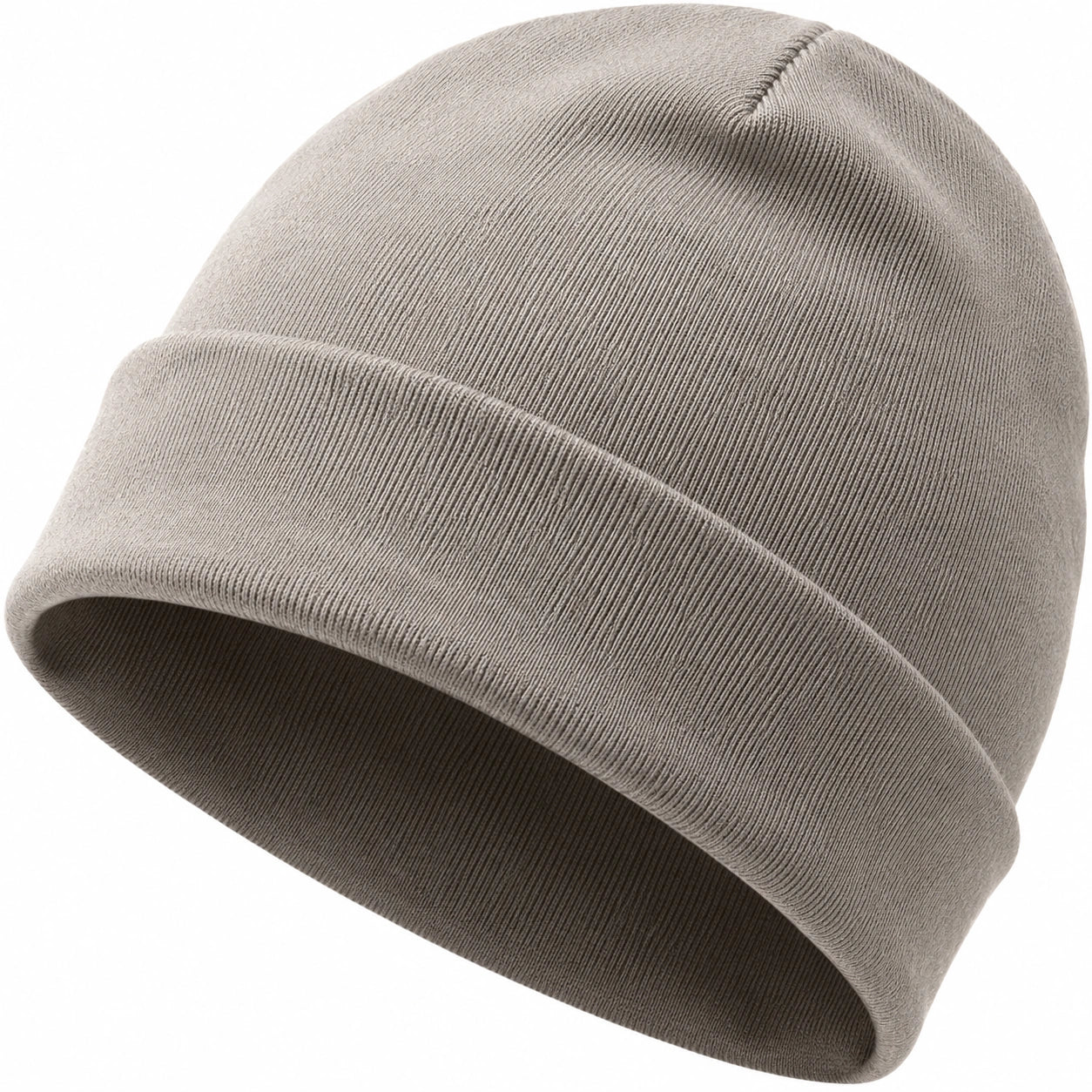 Gorro de punto unisex beige para invierno