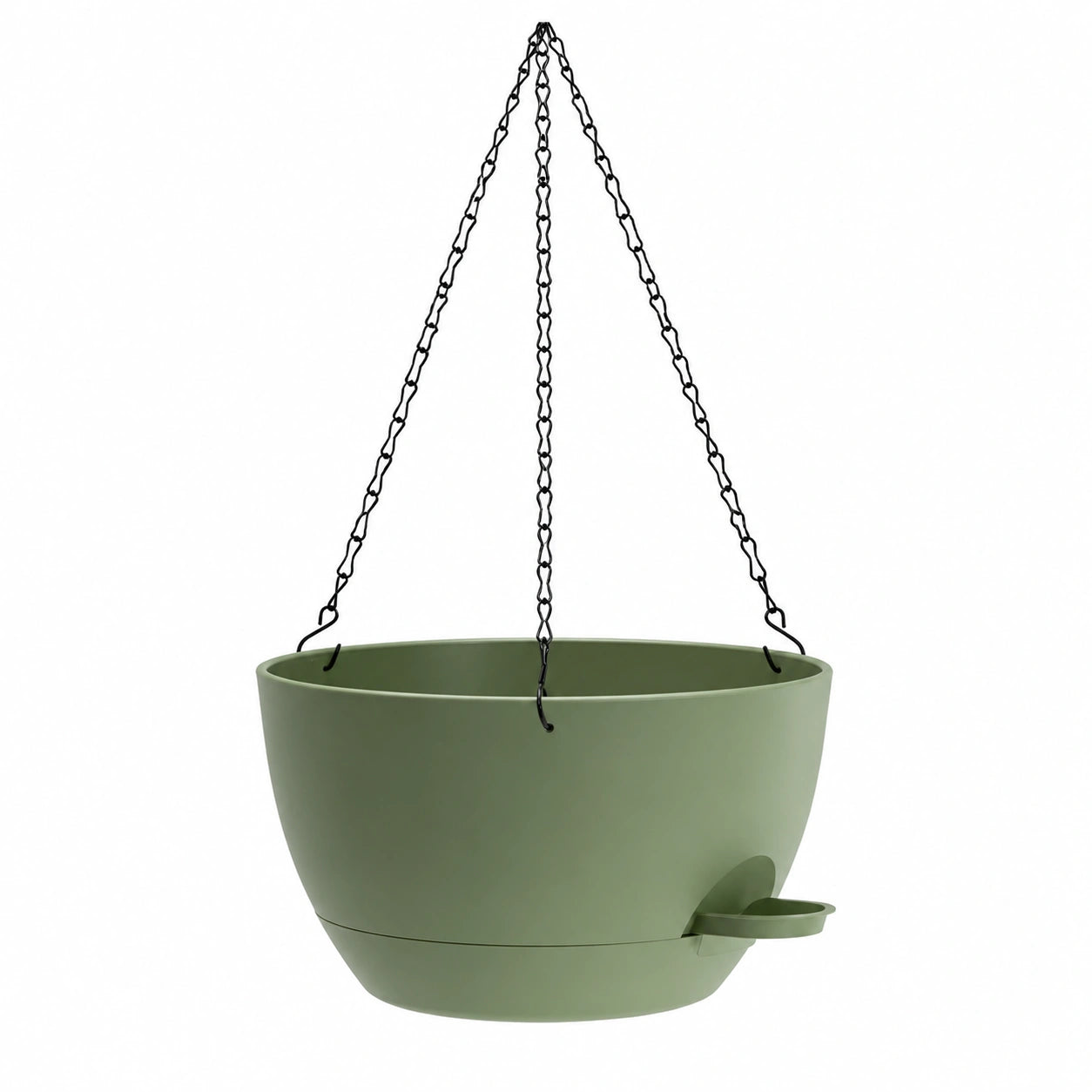 Maceta Colgante Verde para Interior y Exterior con Cadena de Metal