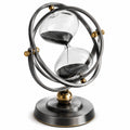 Reloj de Arena Giratorio Moderno Negro y Dorado