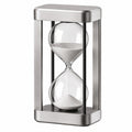 Reloj de Arena de Acero Inoxidable con Arena Blanca