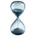 Reloj de Arena Azul Transparente con Arena Negra