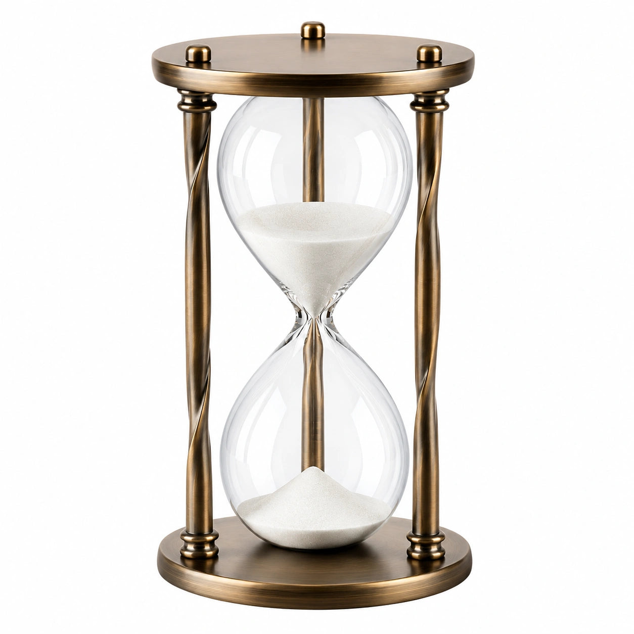 Reloj de Arena Decorativo con Arena Blanca, 60 Minutos